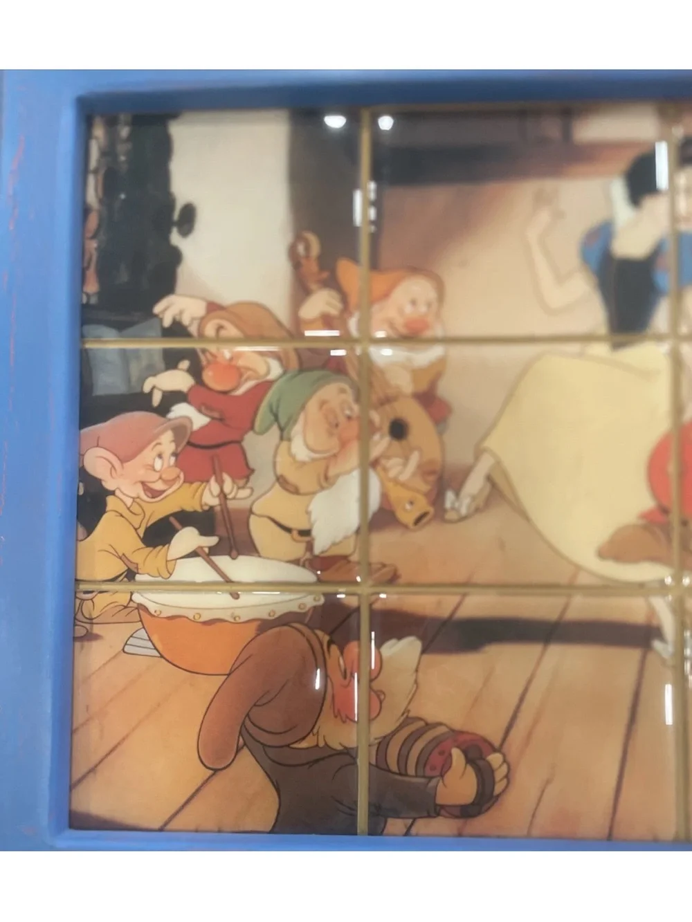 Blue Decorative Picture Frame with Storybook Art